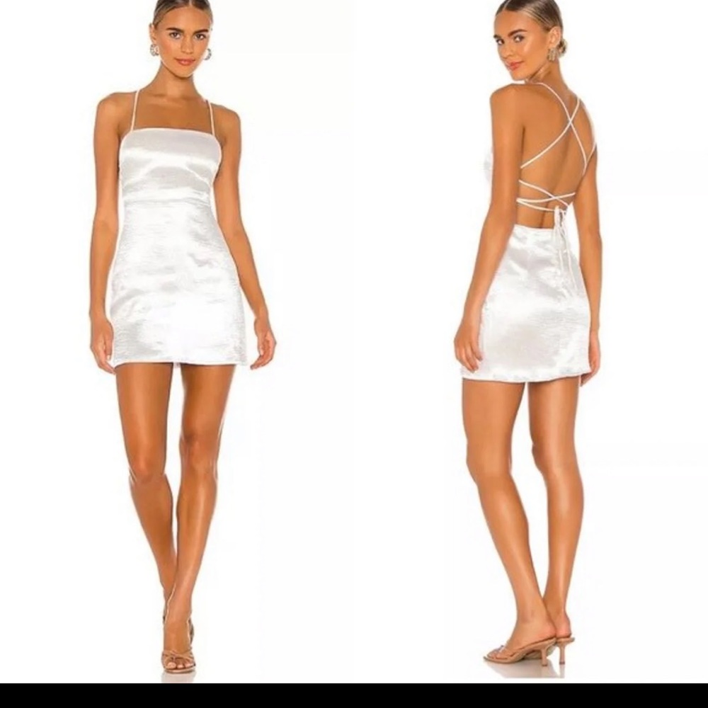 RESA Alex Mini Dress in Platinum/ Pearl size small New without tags